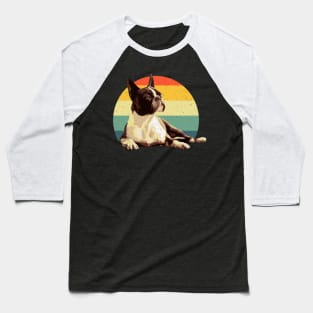 Cool Boston Terrier Art For Men Women Boston Terrier Lovers Baseball T-Shirt